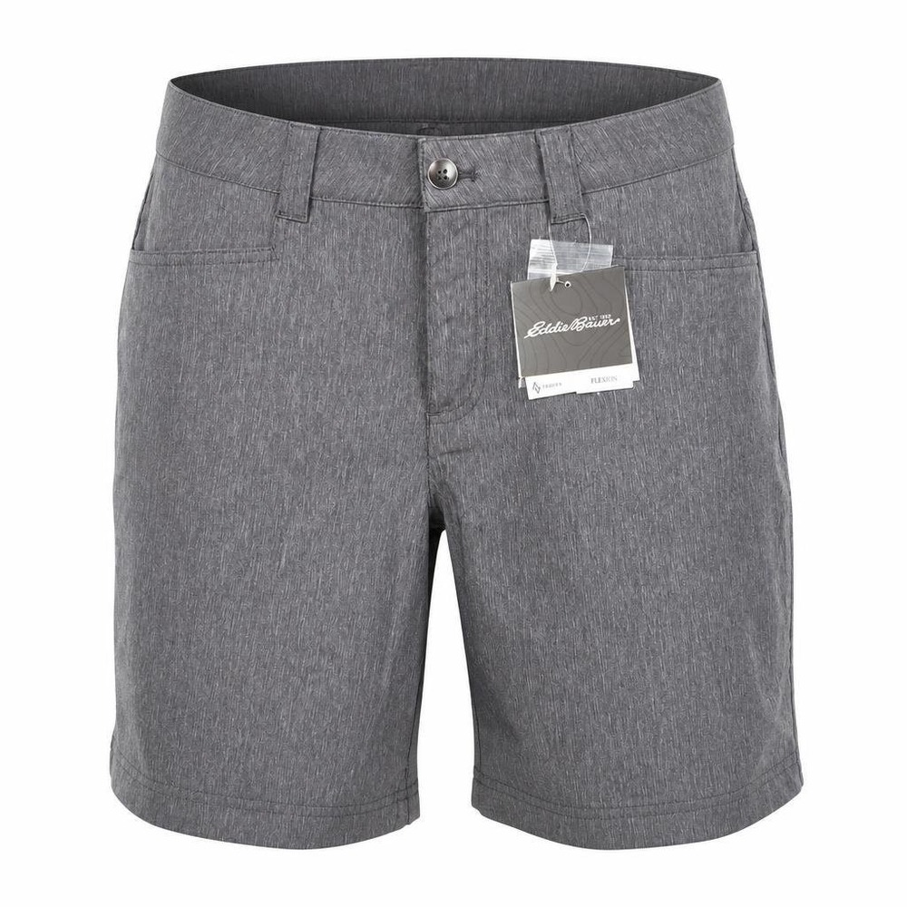 Eddie Bauer Horizon Shorts Womens 12 Gray Hiking Outdoor Stretch Packable Travex - Picture 1 of 14